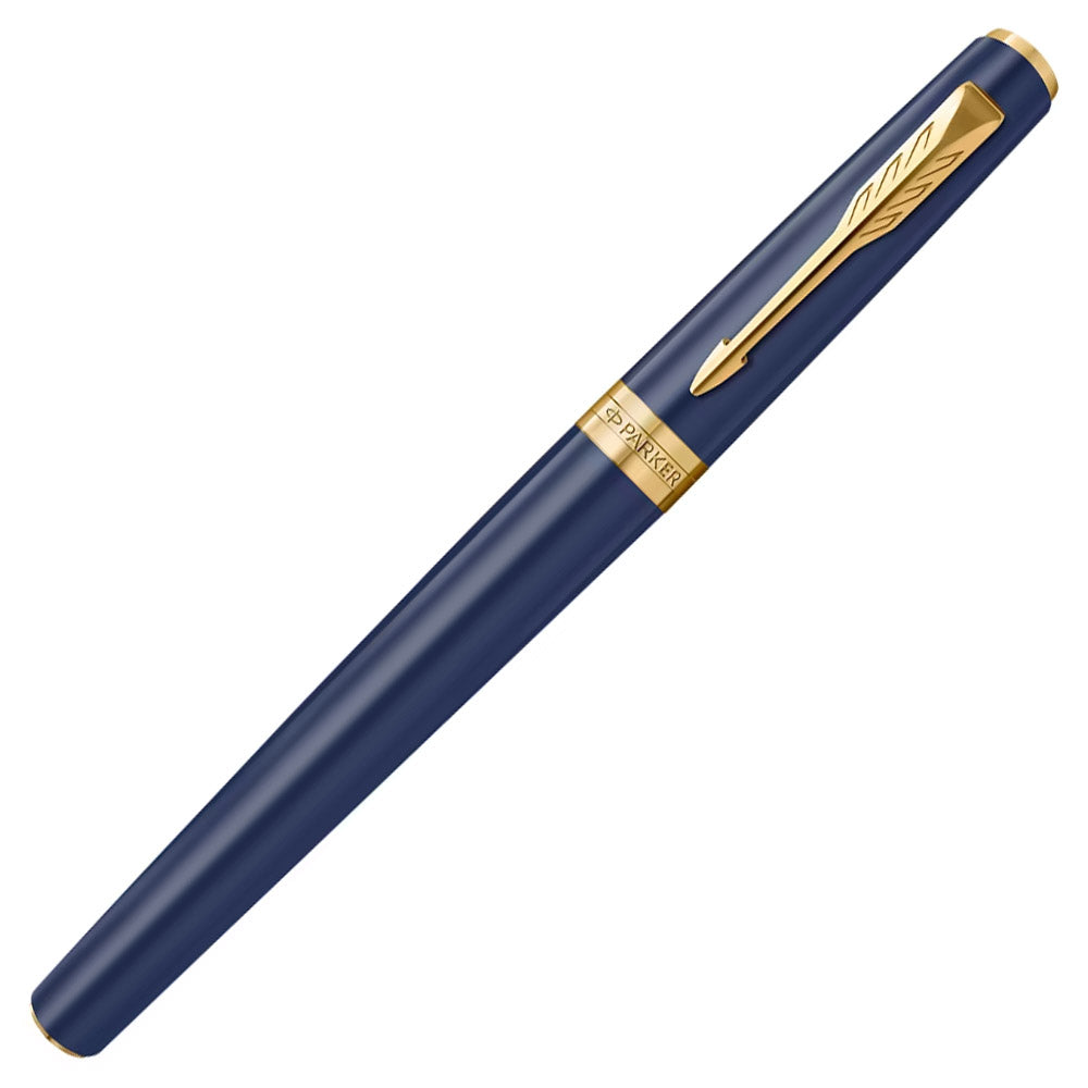 Parker Meridian Rollerball Pen Blue Lacquer with Gold Trim