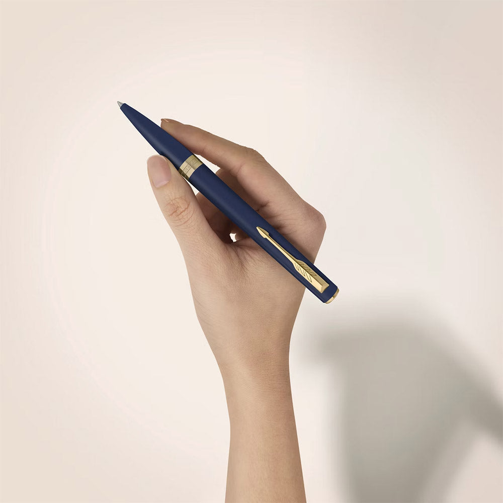 Parker Meridian Ballpoint Pen Blue Lacquer with Gold Trim