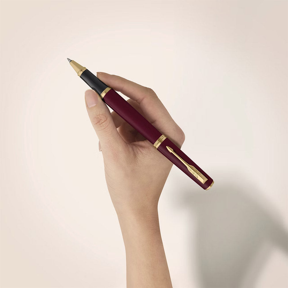 Parker Meridian Rollerball Pen Red Lacquer with Gold Trim