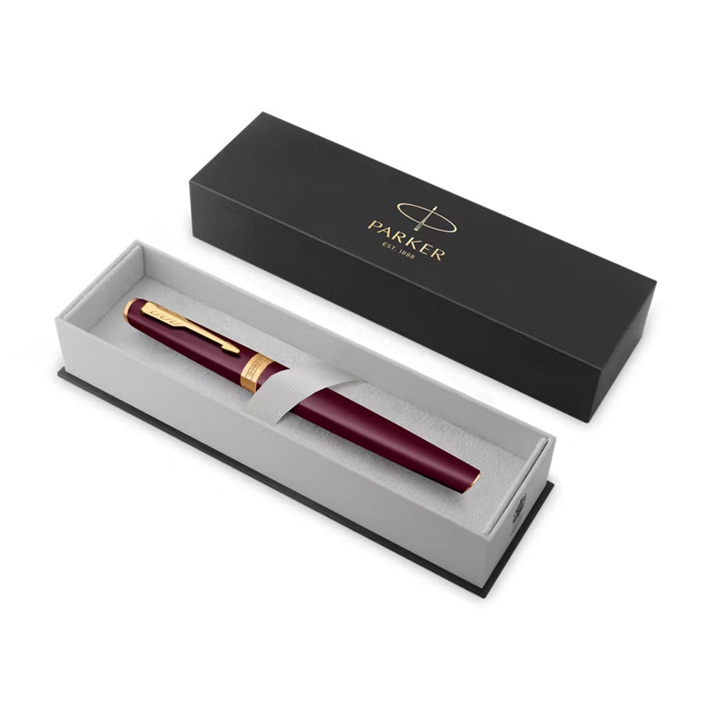 Parker Meridian Rollerball Pen Red Lacquer with Gold Trim
