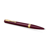 Parker Meridian Ballpoint Pen Red Lacquer with Gold Trim