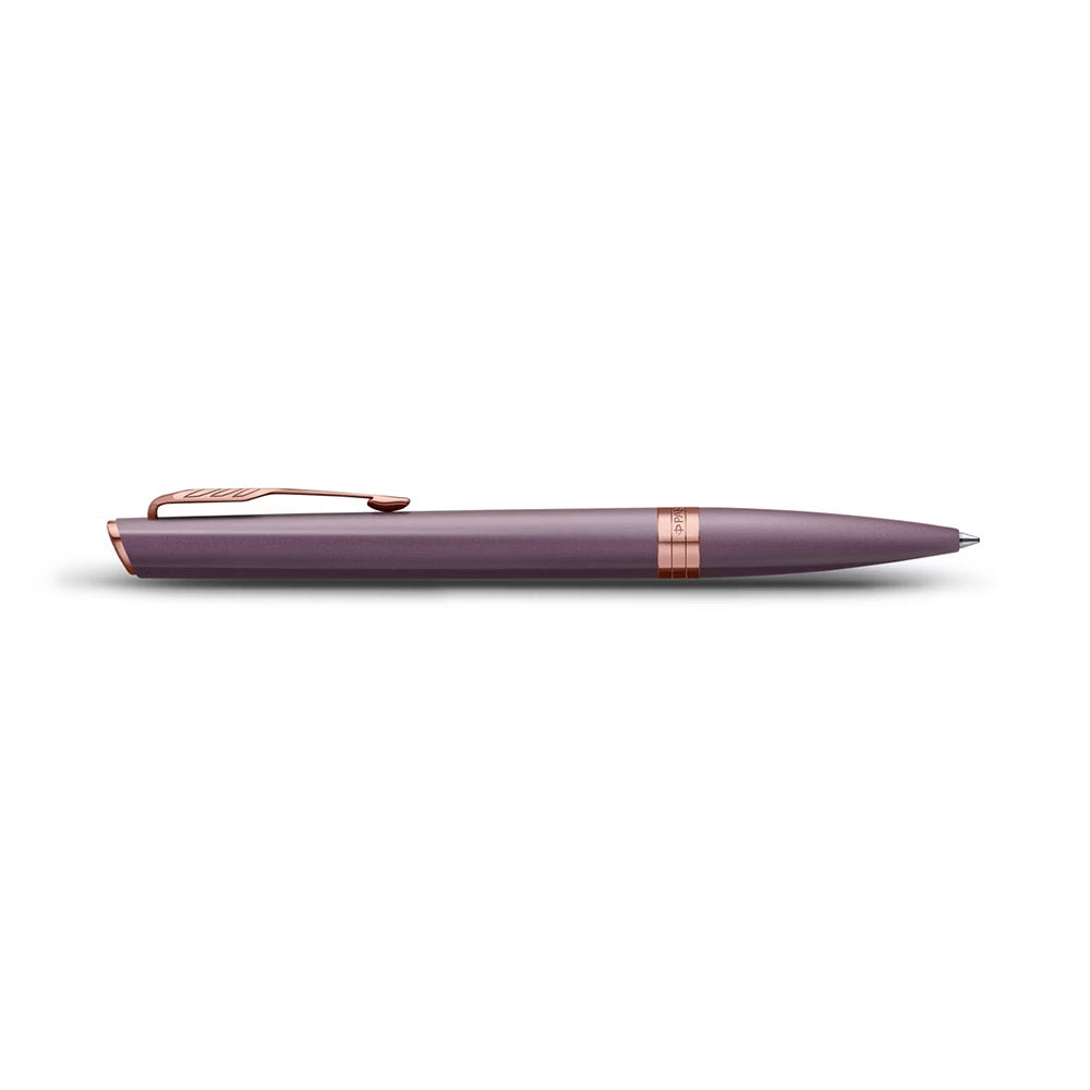 Parker Meridian Ballpoint Pen Purple Lacquer with Rose Gold Trim