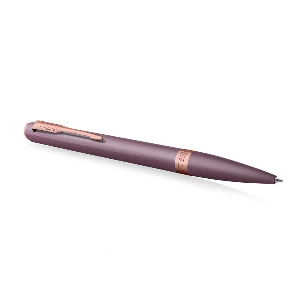 Parker Meridian Ballpoint Pen Purple Lacquer with Rose Gold Trim