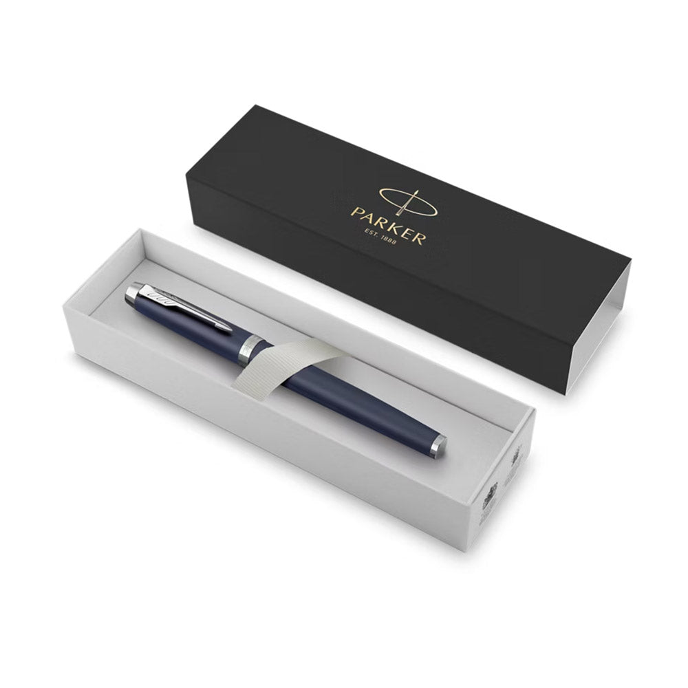 Parker IM Fountain Pen Blue Lacquer with Chrome Trim