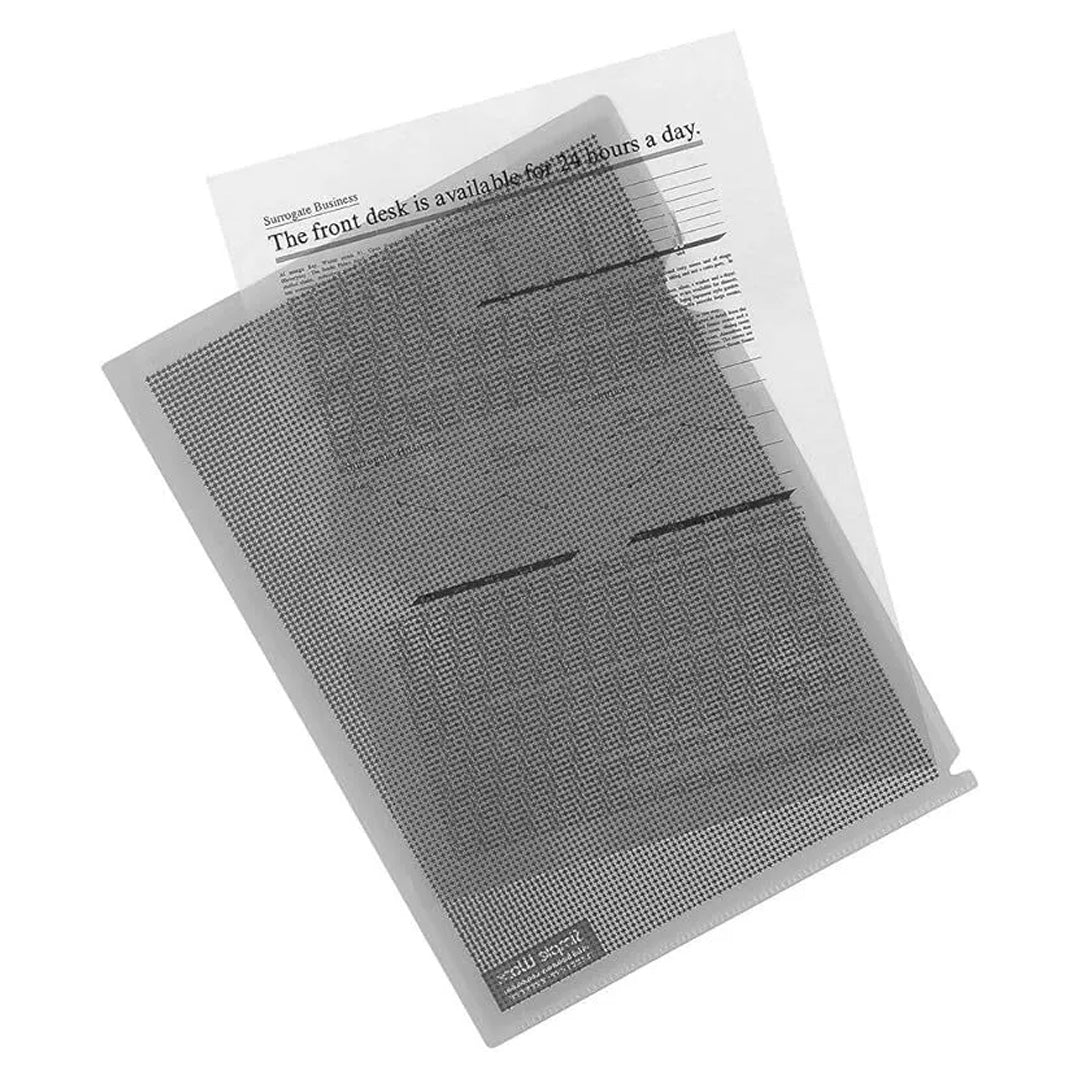 PLUS Camouflage A4 Folder Pack of 5 Clear