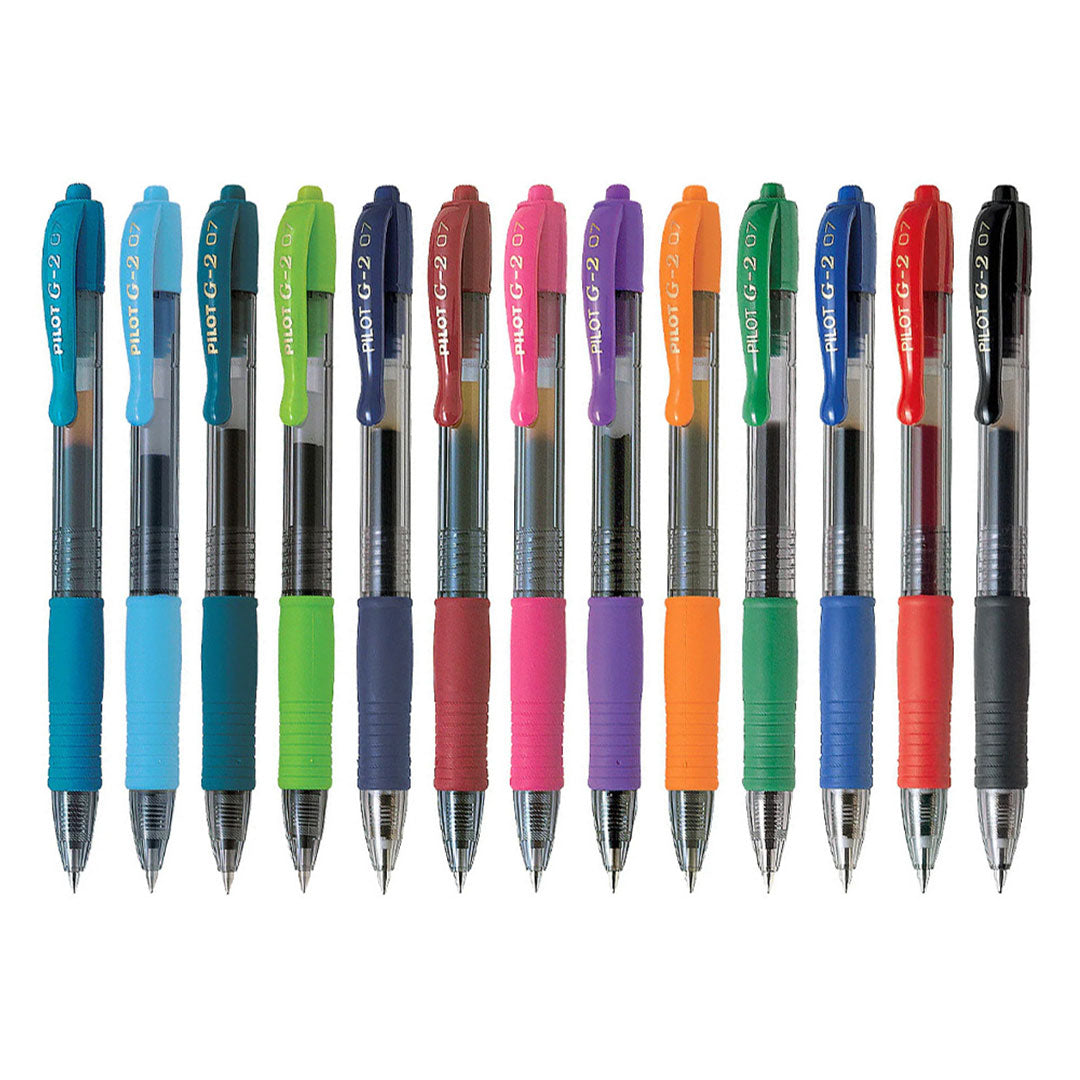 Pilot G2 07 Gel Ink Rollerball Pen BLG207 Complete Set of 13