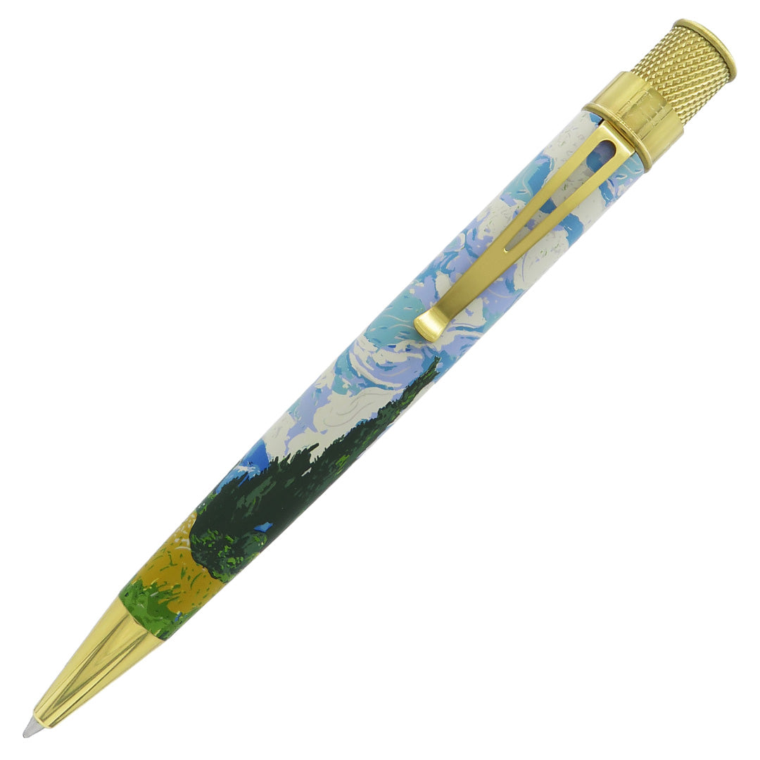 Retro 51 Metropolitan Van Gogh Wheat Fields with Cypresses Rollerball Pen