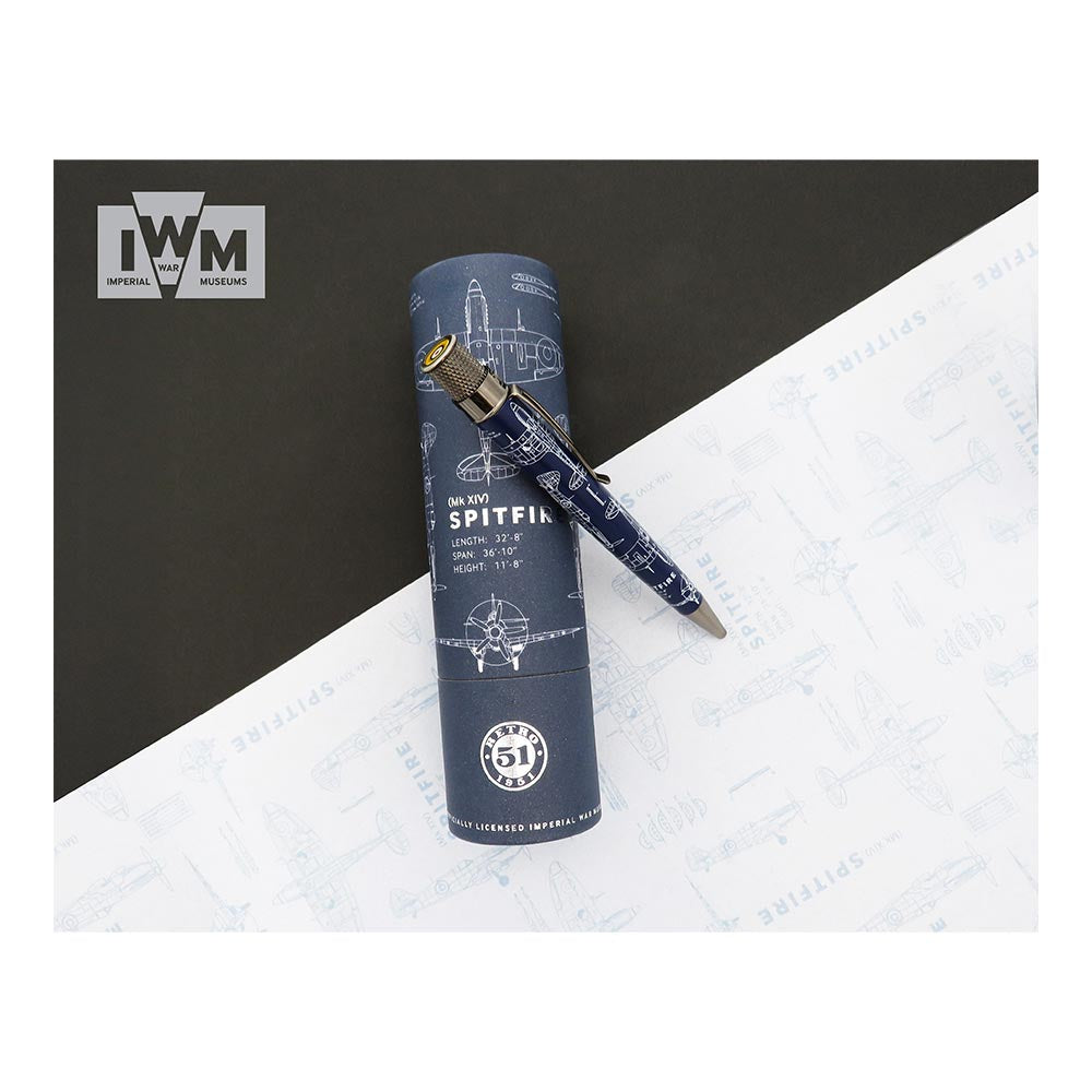 Retro 51 Tornado Rollerball Pen Imperial War Museum Spitfire Blueprint