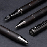 Tom Hessin Revolution Mechanical Pencil Charcoal Black Wood Barrel with Gunmetal Trim