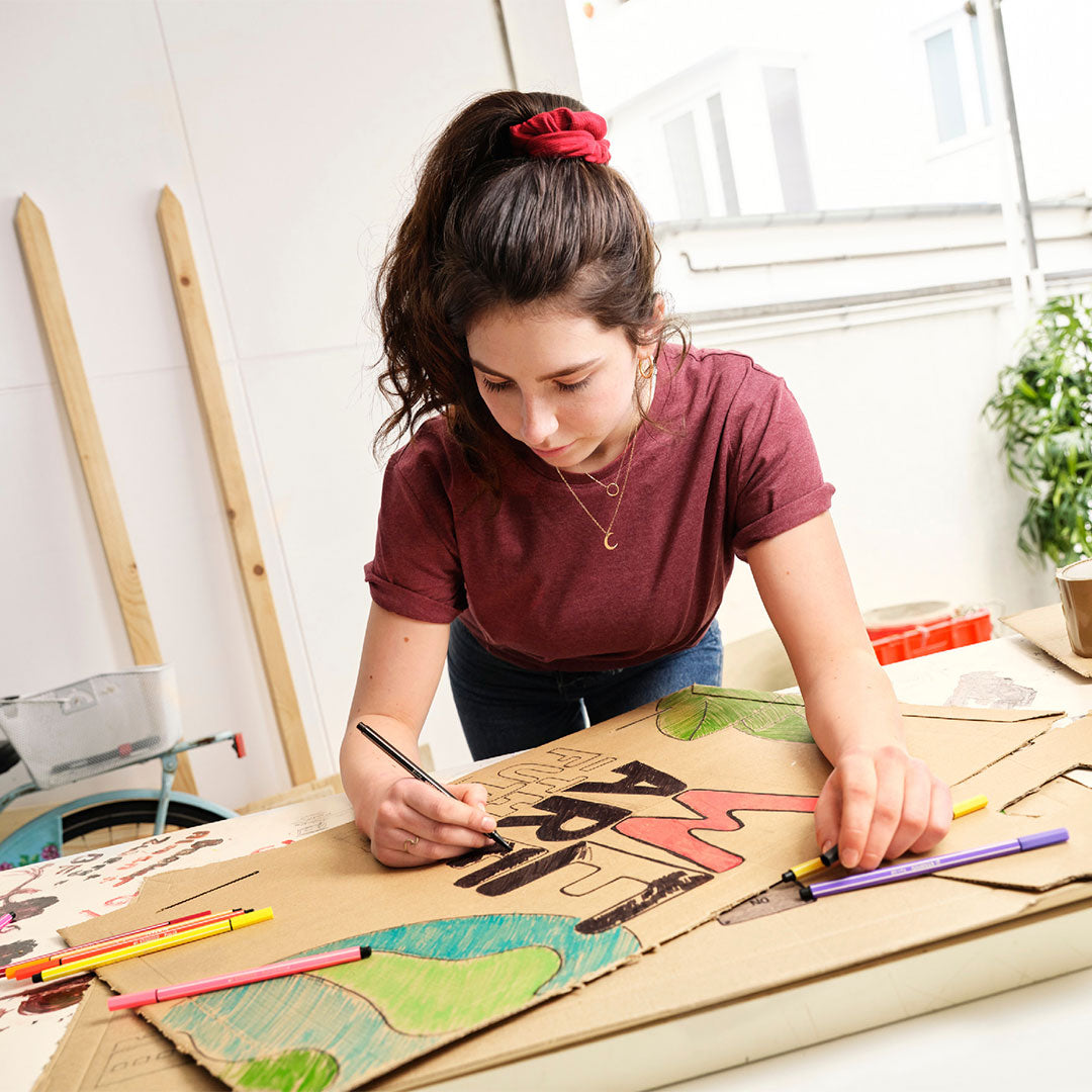 STABILO Pen 68 Zigzag Deskset of 18 Colours