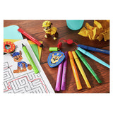STABILO Cappi PAW Patrol Fibre-Tip Pen Set of 12 Assorted Colours with 1 Cap-Ring