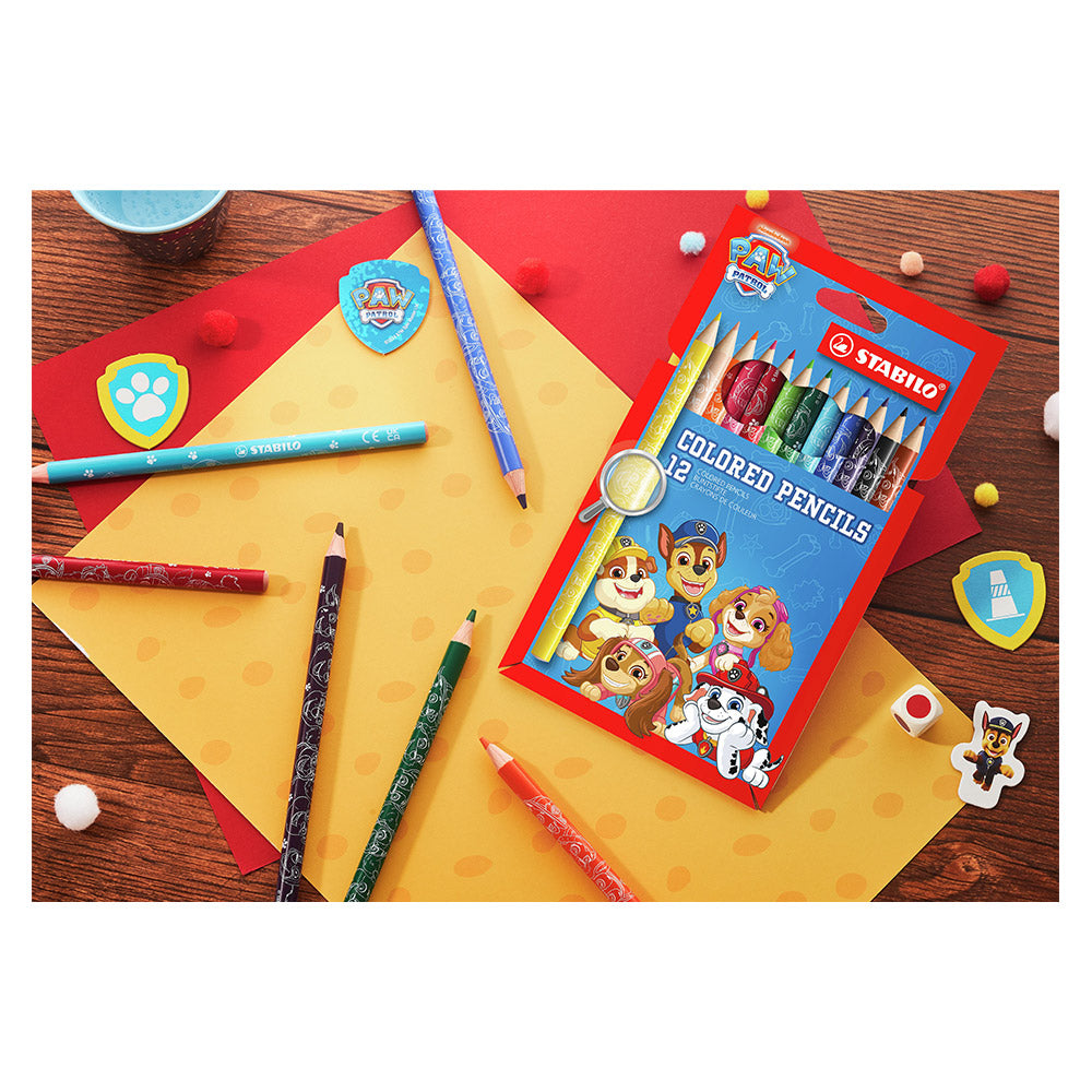 STABILO PAW Patrol Set of 12 Coloured Pencils Assorted Colours