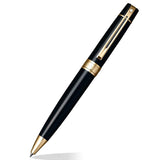 Sheaffer 300 G9325 Ballpoint Pen Glossy Black With Gold Tone Trim With Gold Plated Table Clock