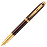 Sheaffer 100 E9370 Fountain Pen Coffee Brown With PVD Gold Trim