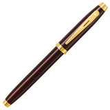Sheaffer 100 E9370 Fountain Pen Coffee Brown With PVD Gold Trim