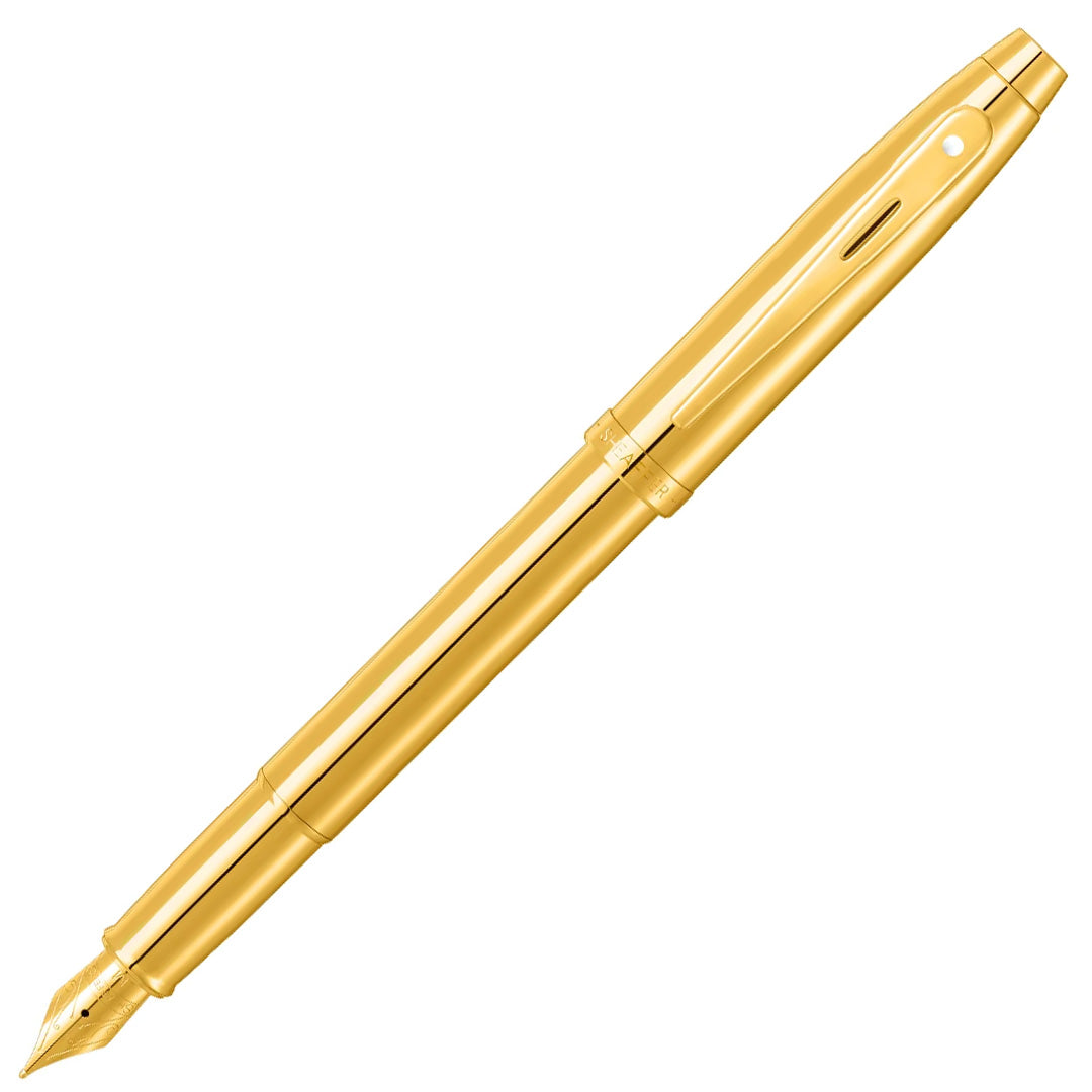 Sheaffer 100 E9372 Fountain Pen PVD Gold with PVD Gold Trim