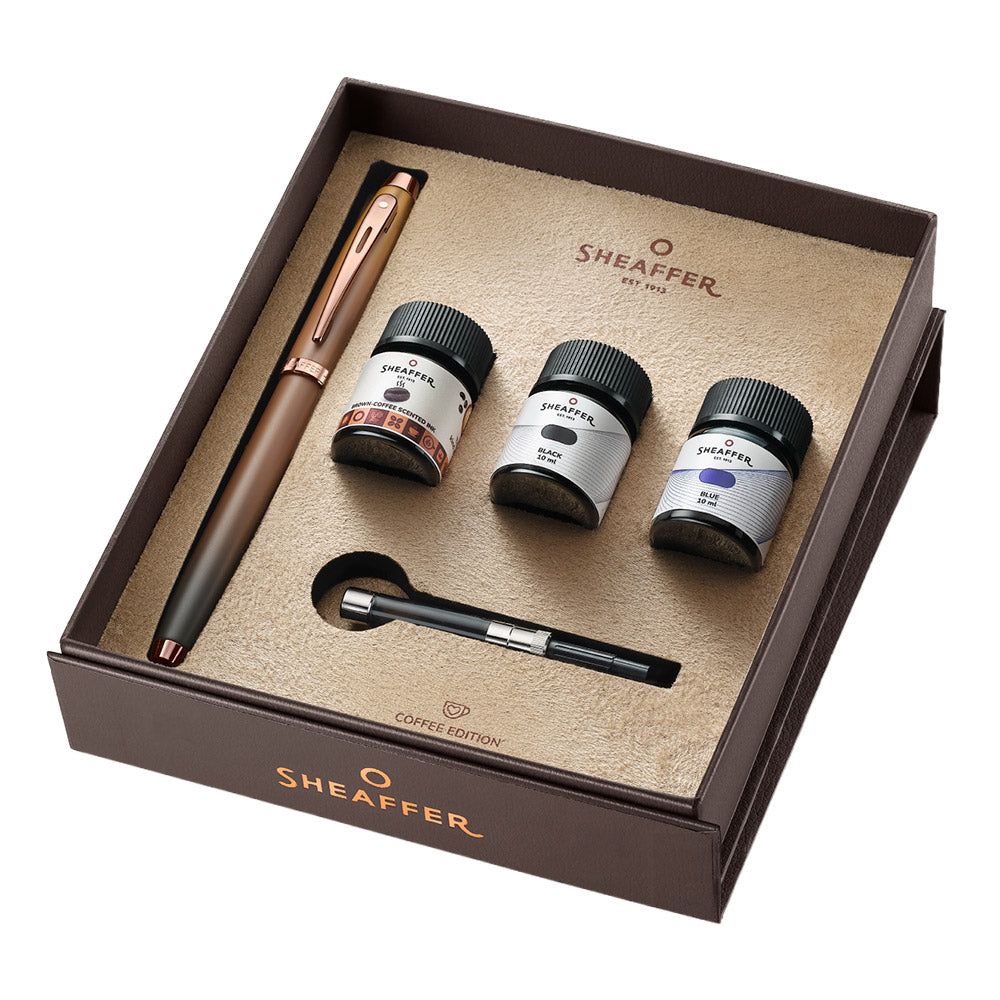 Sheaffer 100 G9374 Fountain Pen and Ink Bottle Gift Set Coffee Edition