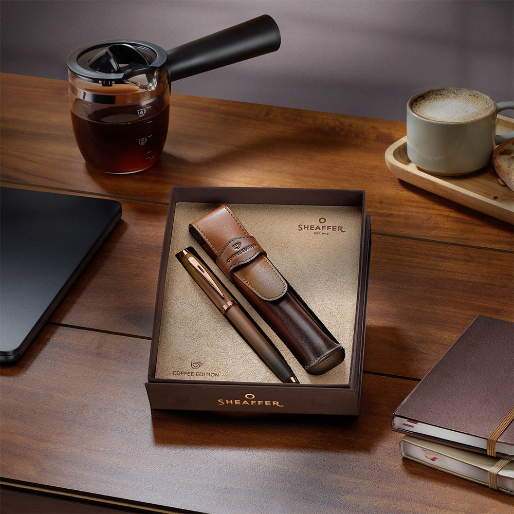 Sheaffer 100 G9374 Rollerball Pen Coffee Edition with Pen Pouch