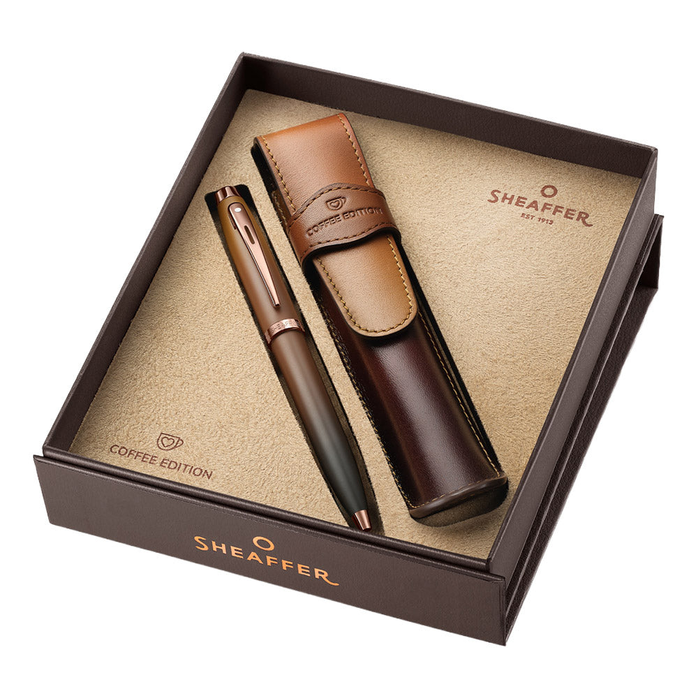 Sheaffer 100 G9374 Ballpoint Pen Coffee Edition with Pen Pouch