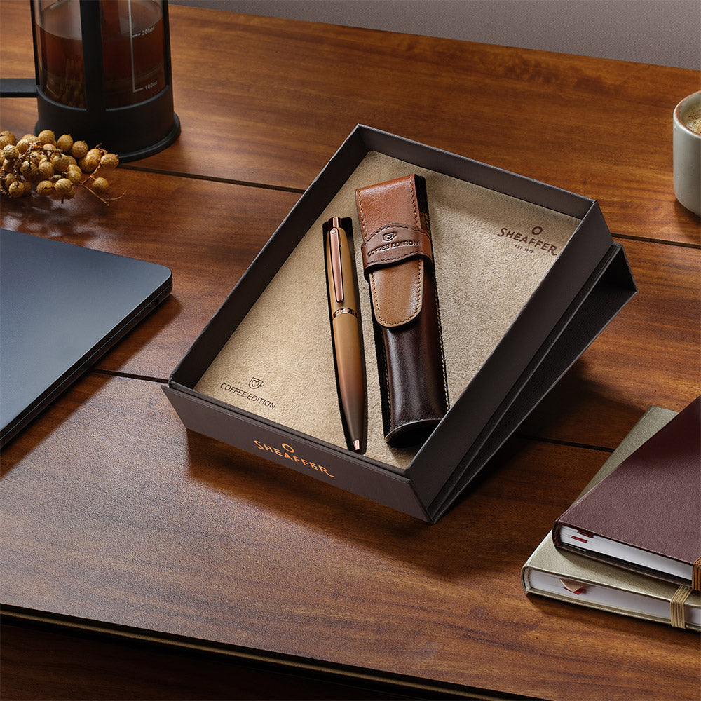 Sheaffer VFM G9428 Ballpoint Pen Coffee Edition with Pen Pouch