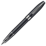 Sheaffer Legacy Chevron 9066 Fountain Pen Matte Black with PVD Gunmetal Inlaid Nib and Trims