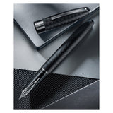 Sheaffer Legacy Chevron 9066 Fountain Pen Matte Black with PVD Gunmetal Inlaid Nib and Trims