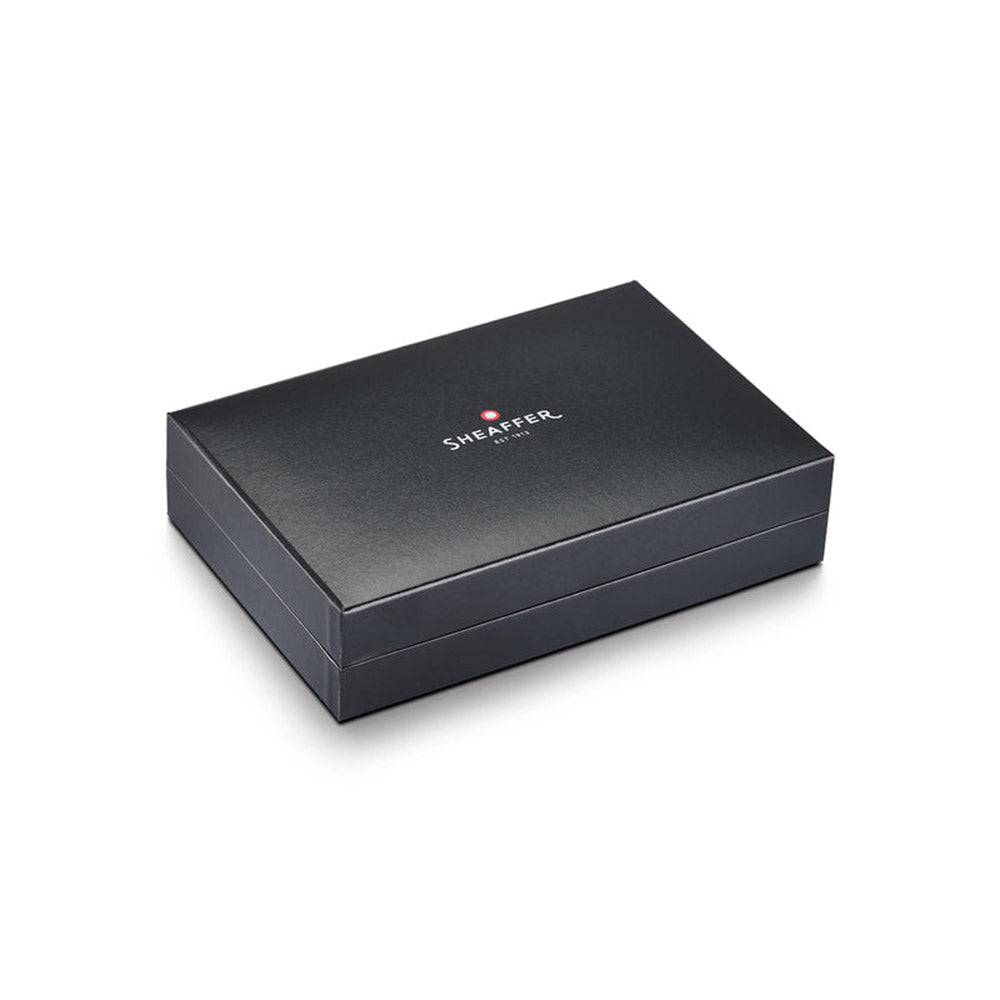 Sheaffer Legacy Chevron 9066 Fountain Pen Matte Black with PVD Gunmetal Inlaid Nib and Trims