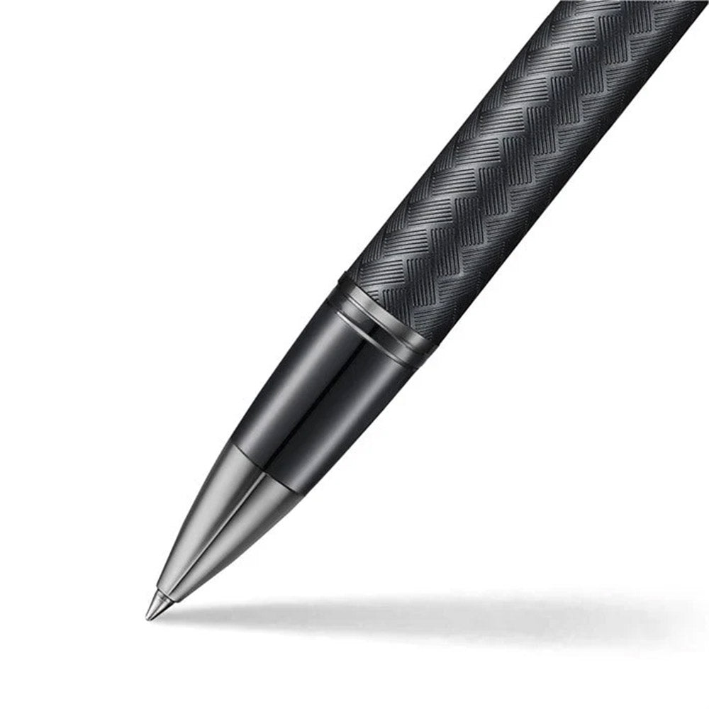 Sheaffer Legacy Chevron 9066 Rollerball Pen Matte Black with PVD Gunmetal Trims