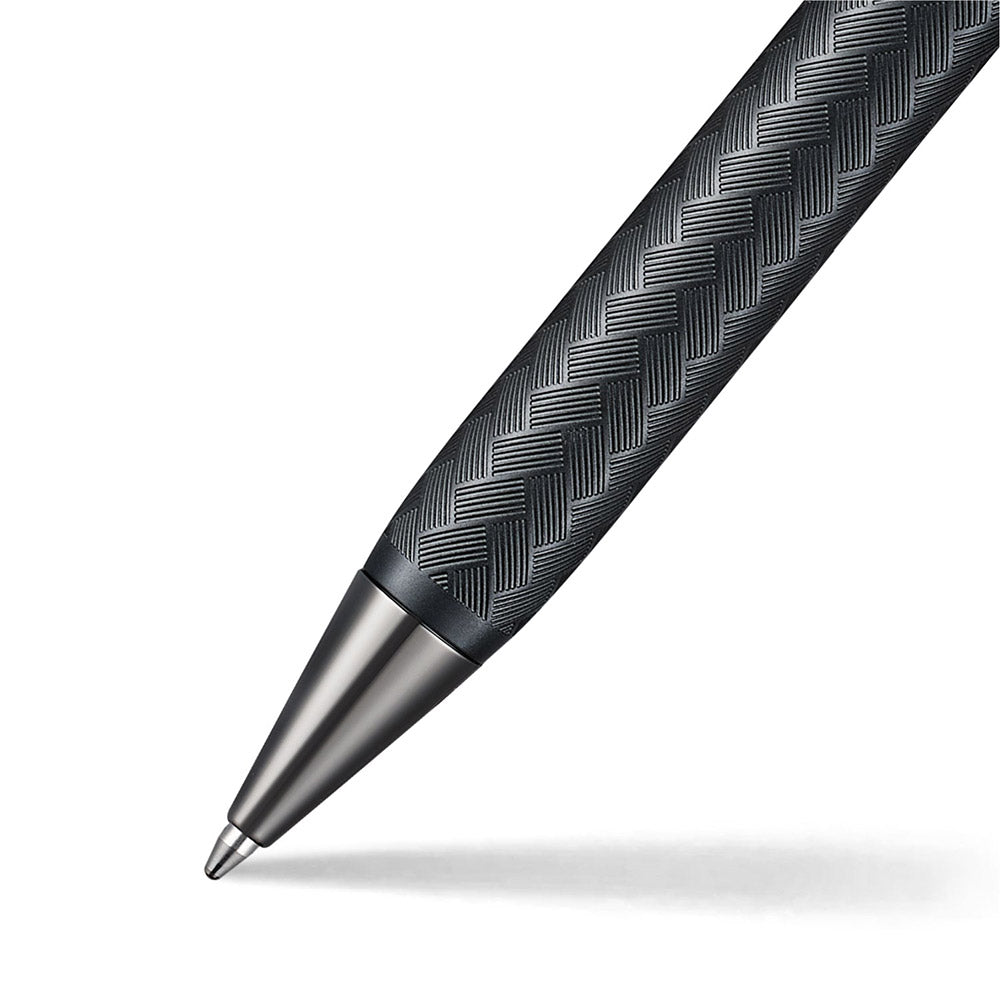 Sheaffer Legacy Chevron 9066 Ballpoint Pen Matte Black with PVD Gunmetal Trims