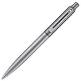 Sheaffer Sentinel 338 Ballpoint Pen Metallics Bicolor Satin Matt Gunmetal and Silver with shiny PVD Trims