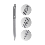 Sheaffer Sentinel 338 Ballpoint Pen Metallics Bicolor Satin Matt Gunmetal and Silver with shiny PVD Trims