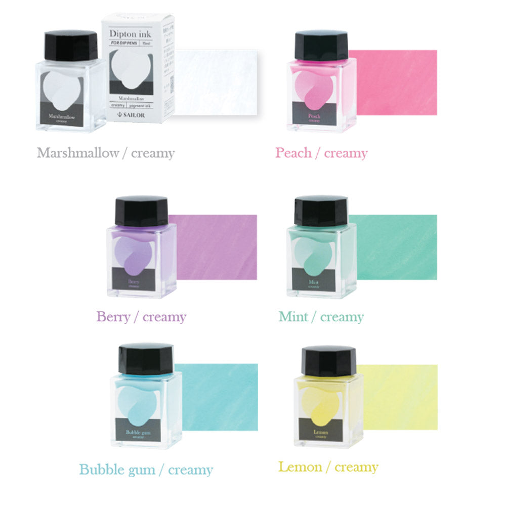 Sailor Dipton Bottled Creamy Pigment Ink for Dip Pens 15ml