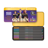 STABILO Pen 68 metallic x KPop Demon Hunters Premium Metallic Fibre-Tip Pen Tin of 8 Assorted Colours