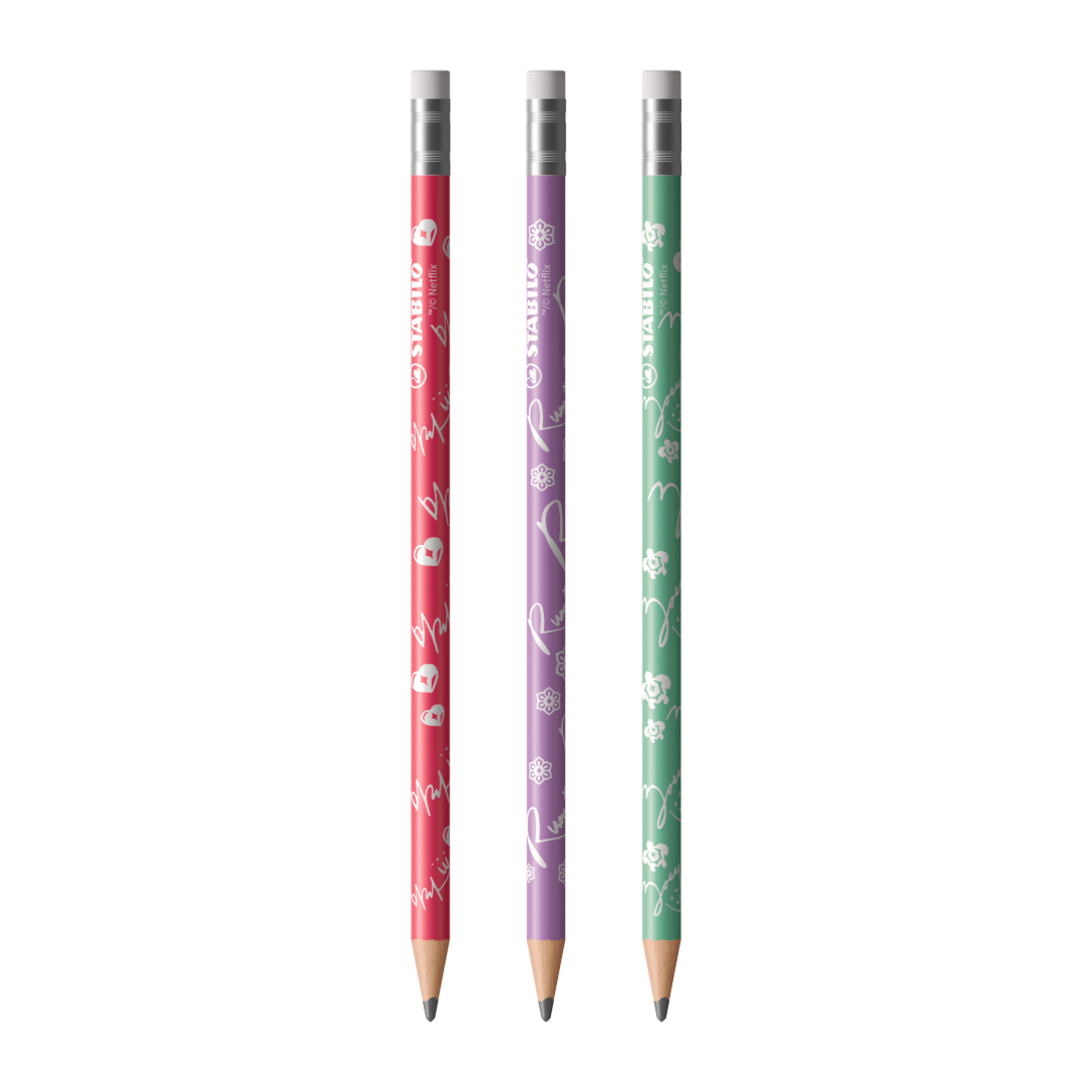 STABILO x KPop Demon Hunters Set of 3 Graphite Pencils Rumi, Mira, Zoey
