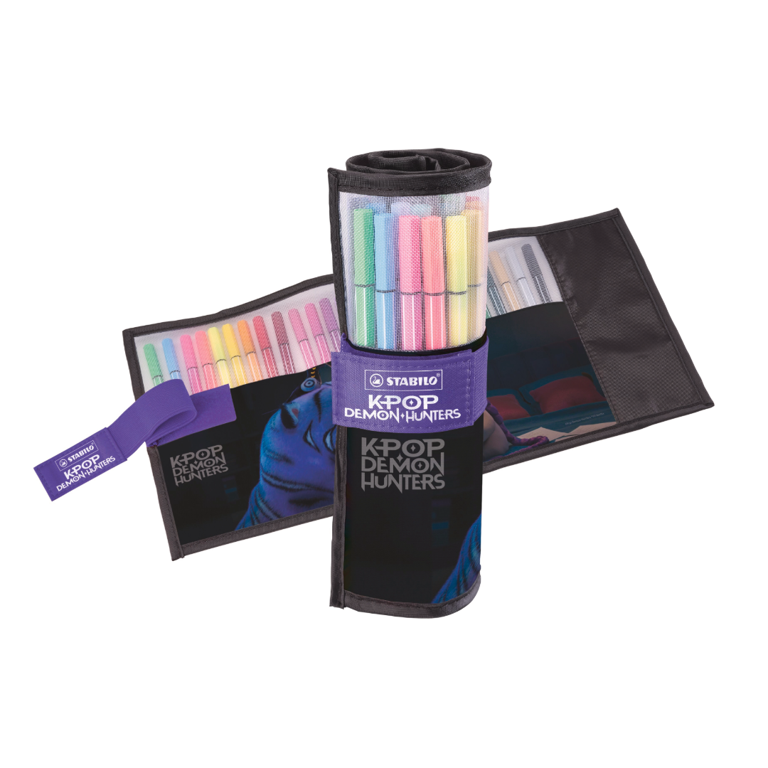STABILO Pen 68 x KPop Demon Hunters Rollerset of 25 Assorted Colours