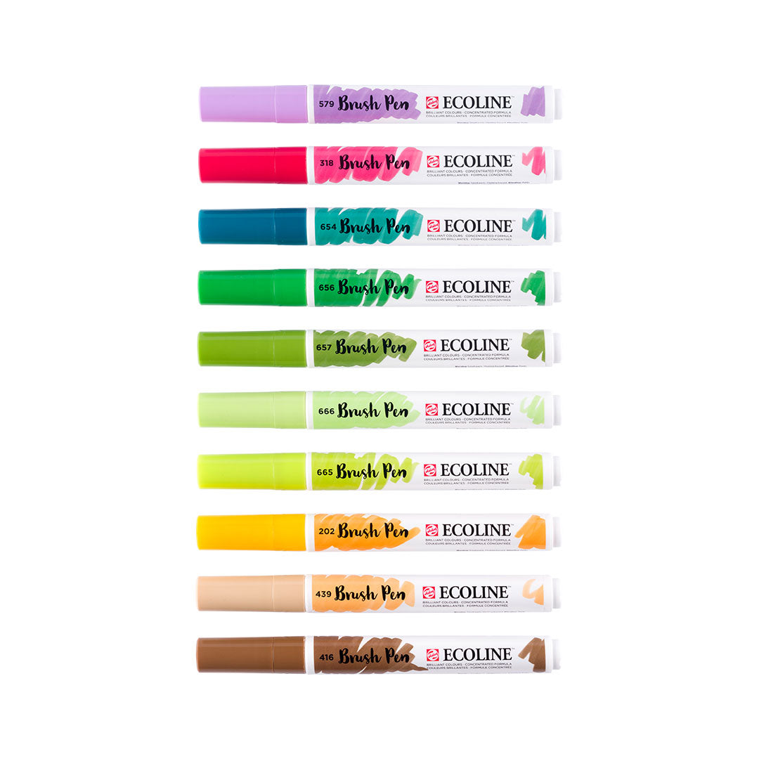 Royal Talens Ecoline Brushpen Set of 10 Botanical