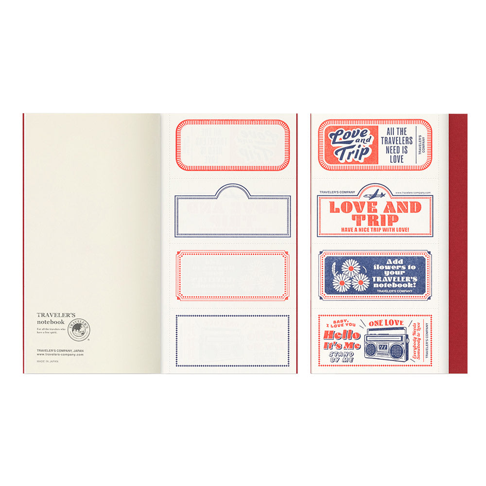 TRAVELER'S COMPANY Notebook Refill LOVE AND TRIP