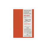 TRAVELER'S Company 2027 Notebook Passport Size Refill Monthly