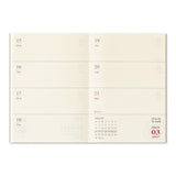 TRAVELER'S Company 2027 Notebook Passport Size Refill Weekly