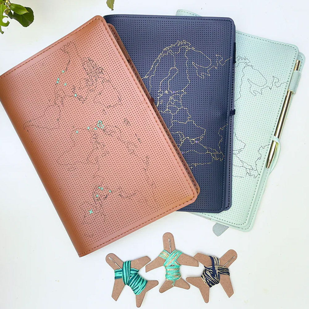 Ball Thread Notebooks Chasing Threads Stitch World Travel Notebook Brown