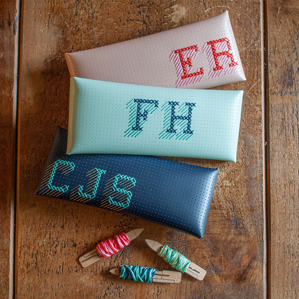 Chasing Threads Stitch Pencil Case Navy