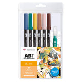 Tombow ABT Set Of 6 + Water Brush