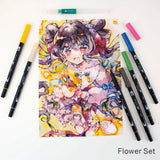 Tombow ABT Set Of 6 + Water Brush