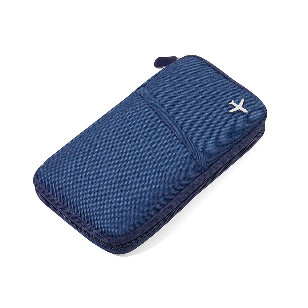 Troika Case For Travel Documents Dark Blue/Orange