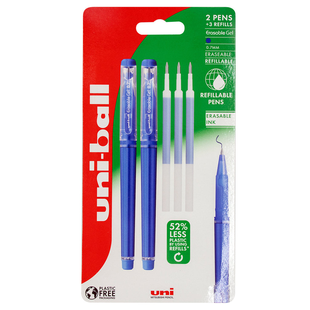 Uni-ball Erasable Retractable Rollerball Pen Refill Set Black by Uni at Cult Pens