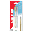 Uni-ball Um-120NM Signo Metallic Gel Rollerball Pen Set Gold & Silver by Uni at Cult Pens