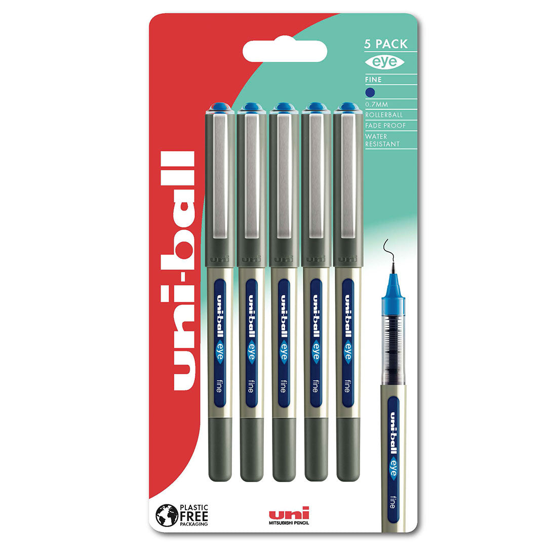 Uni-ball Eye Fine 07.mm Handwriting Set Five-Pen Set Blue