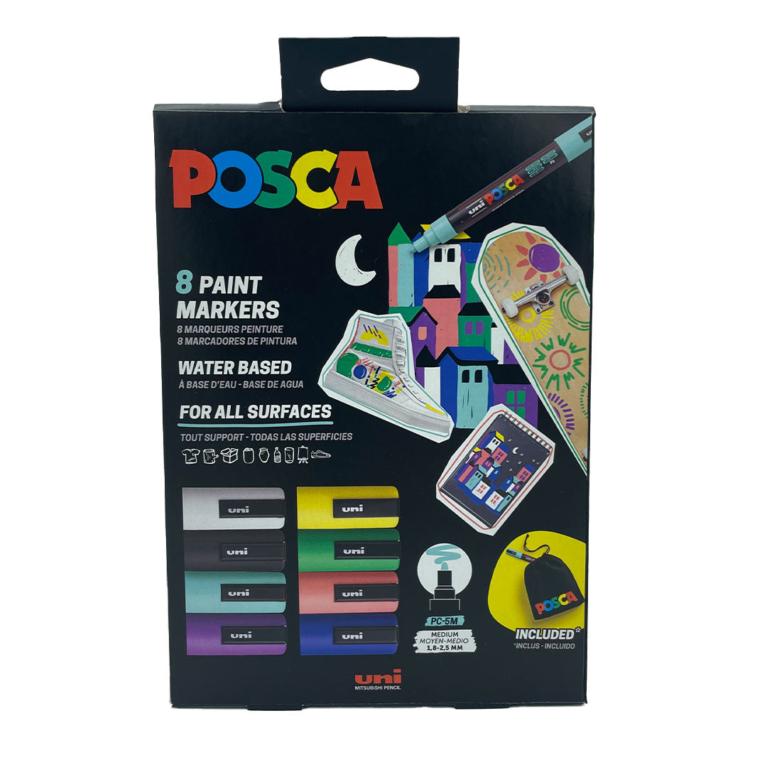 Posca Pen Shell Uni POSCA 8 Pen Gift Pouch