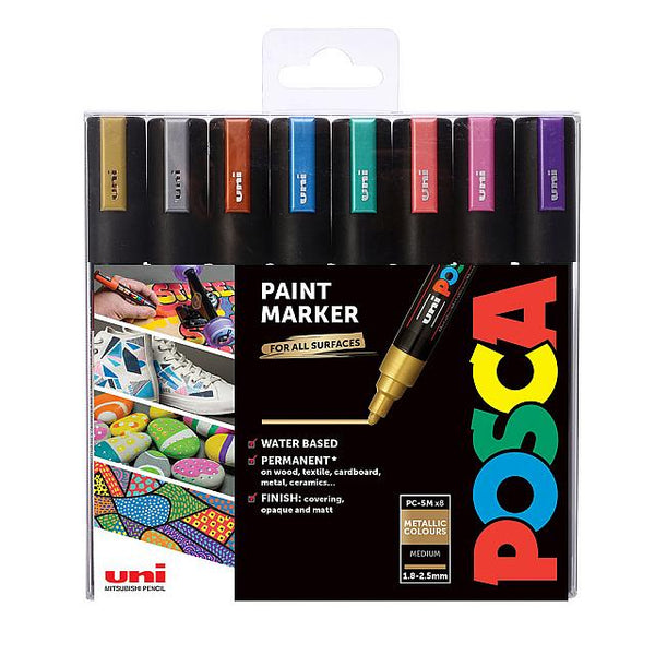 Uni POSCA - UNI POSCA PC-5M Marker 8er Set Basic Graffiti