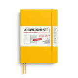 LEUCHTTURM1917 Weekly Planner & Notebook Medium (A5) 18 months 2026/2027 Softcover Sunflower